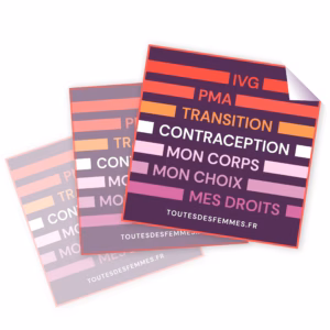 Autocollants « IVG, PMA, Transition, Contraception »